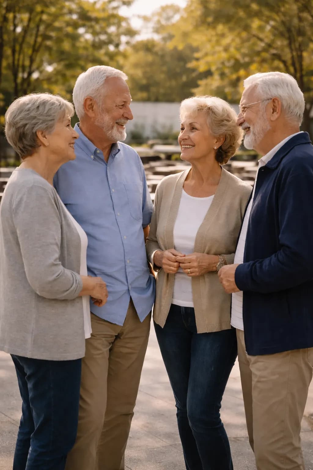 Bewohner in einer sicheren Senior Living Gemeinschaft